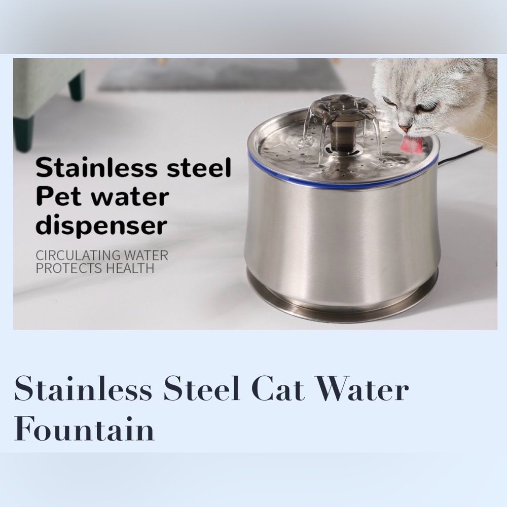 NEW Stainless Steel Pet Water Dispenser 
🐈 🐕